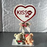 Decorazione Kiss me orsetti anni 80 vintage