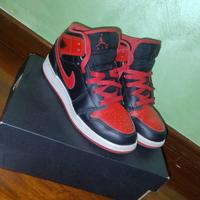 jordan 1 mid rosse e nere