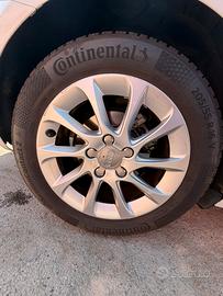 4 cerchi R16 audi completi di gomme 4 stagioni 90%