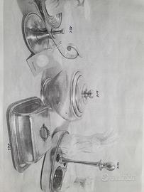 Oggetti in peltro lucido