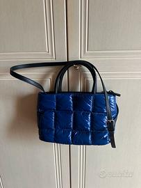 Borsa tessuto imbottito blu