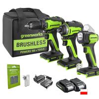 Kit Combinato di Elettroutensili Greenworks 24V Br