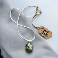 Collana con Pietra Naturale Minerale “Aura Verde”