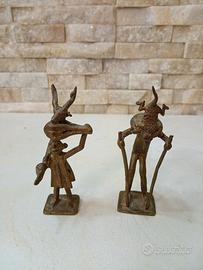 due figure africane in bronzo da collezione