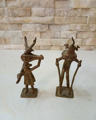 due figure africane in bronzo da collezione