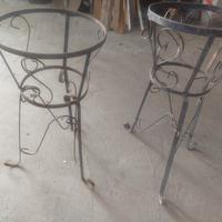 Cestini ferro porta vasi