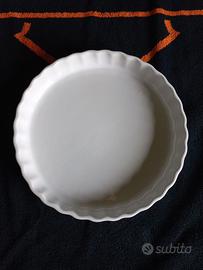 Vassoio ciotola rotonda, ceramica bianca,  dolci