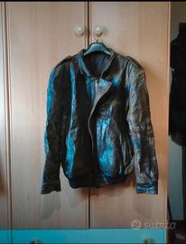 Giubbotto marrone in pelle vintage anni 80