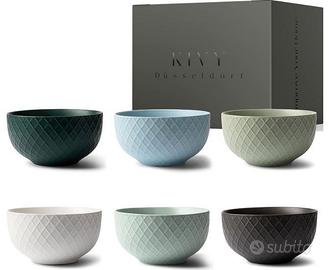 Ciotole in ceramica, 6 x 850 ml, grandi ciotole