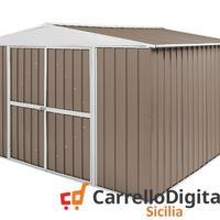 Box in Acciaio da giardino 360x345cm tortora