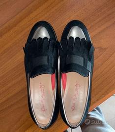 Mocassini neri con plateu