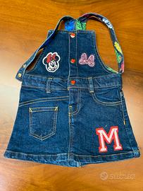 Salopette gonna jeans 12/18 mesi