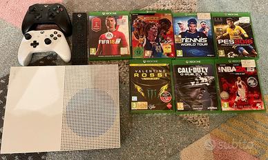 X BOX One S, doppio controller, telecomando e gioc