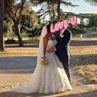 Abito da sposa taglia 44 - 46 con velo