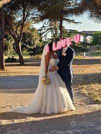 Abito da sposa taglia 44 - 46 con velo