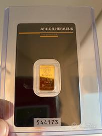 2g fine oro gold 999,9 Argor-Heraeus