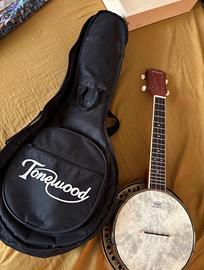 Banjo Ukulele / Banjolele Tonewood + Custodia