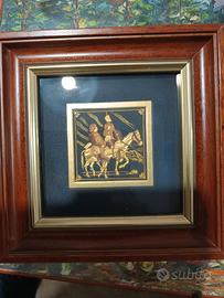 Incisioni d'epoca in oro  con cornice