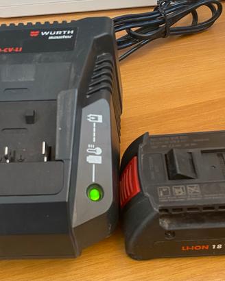 Caricabatterie e Batteria Würth Master 18V 2.0Ah