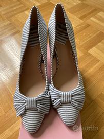Décolleté in tessuto a righe con fiocco H&M