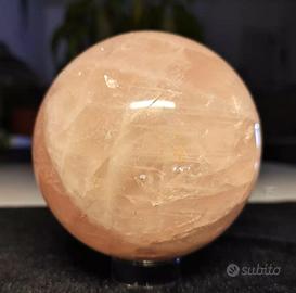 Sfera di Cristallo 1326g Minerale Quarzo Rosa