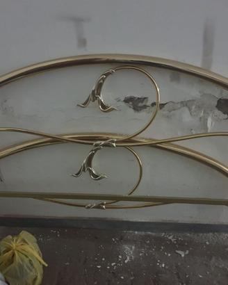 Letto matrimoniale in ottone vintage anni 70/80