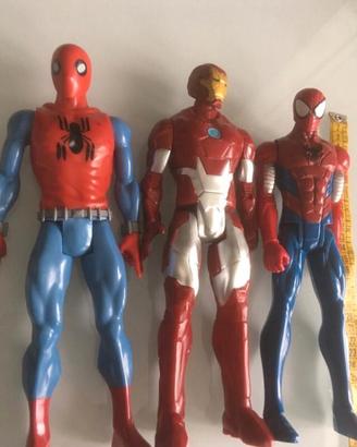 3 Action figures Marvel Spiderman Iron Man