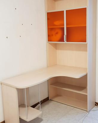 Letto singolo con secondo letto estraibile ,soppal