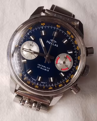 Cronografo Hellas anni 70 calibro Valjoux 7733