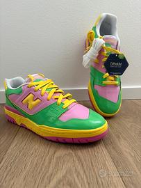 New Balance 550 Y2K vernice nera rosa verde