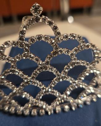 Tiara / Diadema in strass argentati – Elegante e l