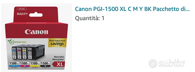 cartucce originali canon XL nero-rossso-giallo