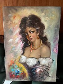 Quadro donna collana