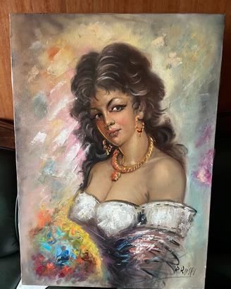 Quadro donna collana