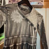 Vestito grigio chiaro Desigual tg 9 anni