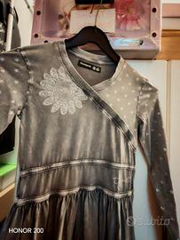 Vestito grigio chiaro Desigual tg 9 anni