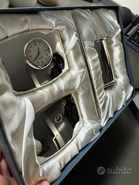 Set scrivania in laminato argento