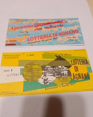 Biglietti lotterie nazionali 1977 1987