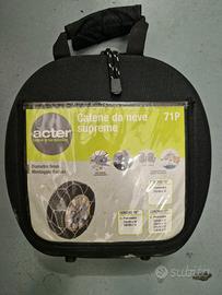 Catene neve Acter Supreme 71P 9 mm NUOVE + guanti