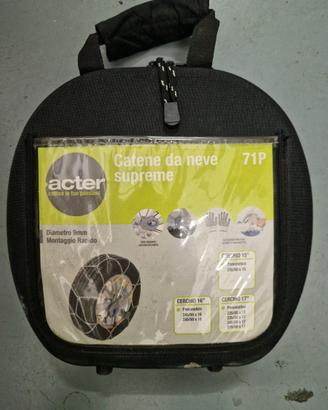 Catene neve Acter Supreme 71P 9 mm NUOVE + guanti