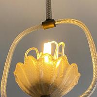 Lampadario in vetro bugnato