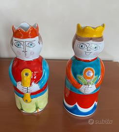Coppia di vasi De Simone : il re e la regina 60/70
