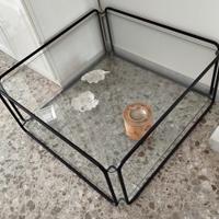 tavolino da salotto metallo e vetro