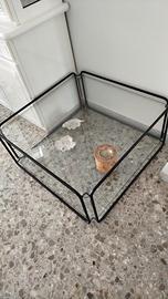 tavolino da salotto metallo e vetro