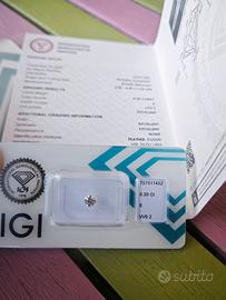 Diamante naturale IGI 0,30 E VVS