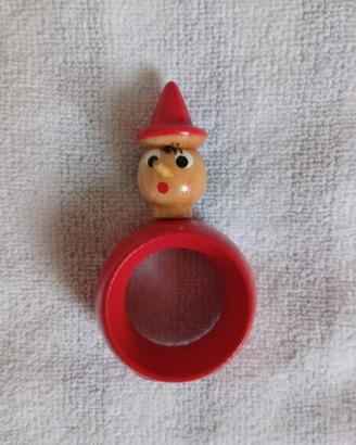 Pinocchio porta tovagliolo in legno