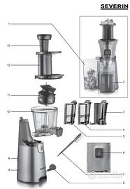 Estrattore Severin di succo a bassa velocità