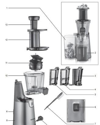 Estrattore Severin di succo a bassa velocità