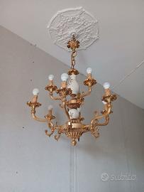 Lampadario in ottone