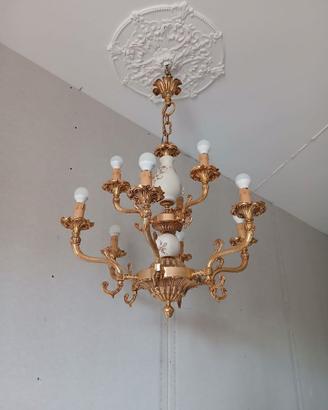 Lampadario in ottone